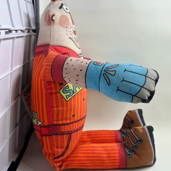 Colorful Sanitation Worker Plush Toy For Dogs - Picture 5 of 5